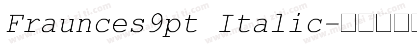 Fraunces9pt Italic字体转换